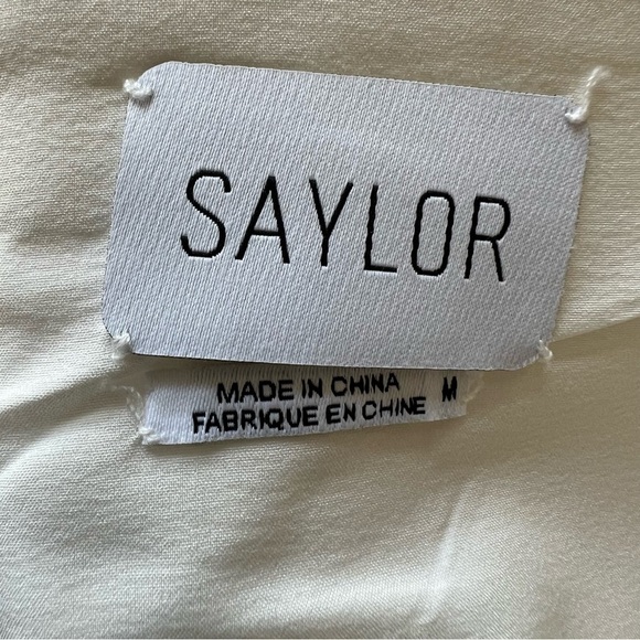 Saylor White Caylin Feather trim midi Dress 13640 - Picture 14 of 15